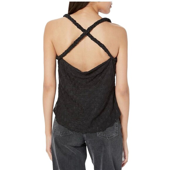 Free People Mykonos Tank Lace Black Size Small New - Picture 10 of 15